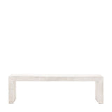 Ghedi Zalme Dining Bench Whitewash — SantoLusso®