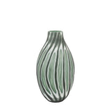 Ghedi Morella Swirl Hand Carved Glass Vase Sage Large — SantoLusso®
