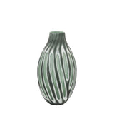 Ghedi Morella Swirl Hand Carved Glass Vase Sage Large — SantoLusso®