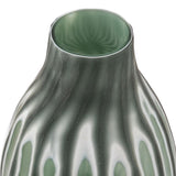 Ghedi Morella Swirl Hand Carved Glass Vase Sage Large — SantoLusso®