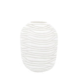 Ghedi Andorra Handblown Carved Glass Vase White Large — SantoLusso®