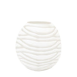 Ghedi Andorra Handblown Carved Glass Vase White Small — SantoLusso®