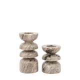Ghedi Azuaga Marble Candlestick Sandstone Set of 2 — SantoLusso®
