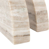Ghedi Tamera Marble Bookend Set of 2 Sandstone — SantoLusso®