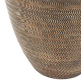 Ghedi Artistic Aluminium Tall Vase Arrow Antique Brass — SantoLusso®