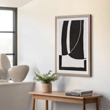 Ghedi Abstract Noir et Blanc Framed Art — SantoLusso®