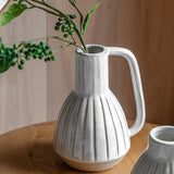 Ghedi Cromer Ceramic Handled Vase White Large — SantoLusso®