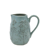Ghedi Meadow Embossed Ceramic Jug Duck Egg — SantoLusso®