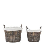 Ghedi Linen Baskets with Liner Nests Set of 2 — SantoLusso®