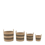 Ghedi Storage Basket Black Stripe Nest of 4 — SantoLusso®