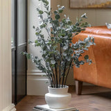 Ghedi Faux Eucalyptus in Ceramic Pot Ivory — SantoLusso®