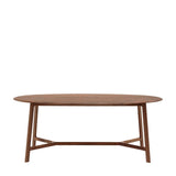 Ghedi Cabrera Oval Dining Table Walnut — SantoLusso®