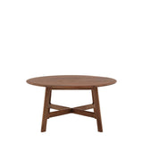 Ghedi Cabrera Round Coffee Table Walnut — SantoLusso®