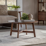 Ghedi Cabrera Round Coffee Table Walnut — SantoLusso®