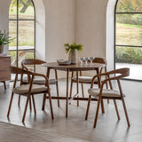 Ghedi Cabrera Round Dining Table Walnut — SantoLusso®