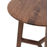 Ghedi Cabrera Round Side Table Walnut — SantoLusso®