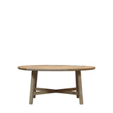 Ghedi Lencia Round Coffee Table Oak — SantoLusso®