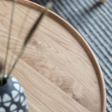 Ghedi Lencia Round Coffee Table Oak — SantoLusso®