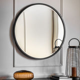 Ghedi Bellagro Round Mirror Black Large — SantoLusso®