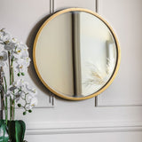 Ghedi Bellagro Round Mirror Antique Gold Small — SantoLusso®