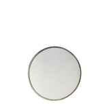 Ghedi Bellagro Round Mirror Antique Silver Small — SantoLusso®