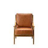 Ghedi Fume Armchair Brown Leather — SantoLusso®