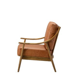 Ghedi Fume Armchair Brown Leather — SantoLusso®