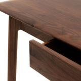 Ghedi Cabrera 1 Drawer Desk Walnut — SantoLusso®