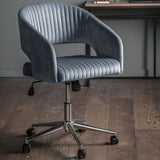 Ghedi Manol Swivel Chair Grey Velvet — SantoLusso®