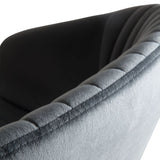 Ghedi Manol Swivel Chair Charcoal Velvet — SantoLusso®