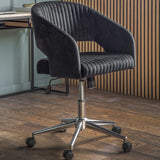 Ghedi Manol Swivel Chair Black Velvet — SantoLusso®
