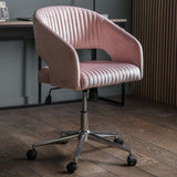 Ghedi Manol Swivel Chair Pink Velvet — SantoLusso®