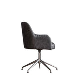 Ghedi Fiaggo Swivel Chair Antique Ebony — SantoLusso®