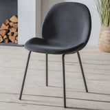 Ghedi Nure Chair Grey Velvet (2pk) — SantoLusso®