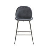 Ghedi Nure Stool Dark Grey Velvet (2pk) — SantoLusso®