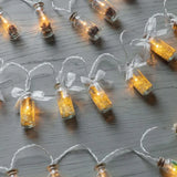 Ghedi Seco 10 LED String with Gold Glitter in Jars — SantoLusso®