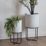 Ghedi Eda Metal Planter Set of 2 White — SantoLusso®