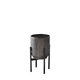 Ghedi Anders Metal Planter Black Small — SantoLusso®