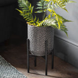 Ghedi Anders Metal Planter Black Small — SantoLusso®