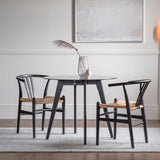 Ghedi Ebarallo Round Dining Table Black — SantoLusso®