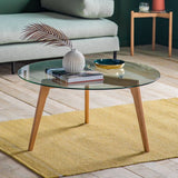Ghedi Ebarallo Round Coffee Table Oak — SantoLusso®