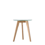 Ghedi Ebarallo Round Side Table Oak — SantoLusso®