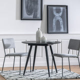 Ghedi Miera Round Dining Table Black — SantoLusso®