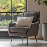 Ghedi Fino Armchair Dark Grey Linen — SantoLusso®