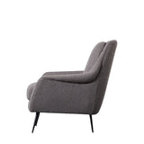Ghedi Fino Armchair Dark Grey Linen — SantoLusso®