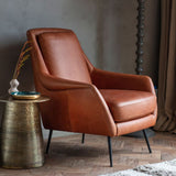 Ghedi Fino Armchair Brown Leather — SantoLusso®