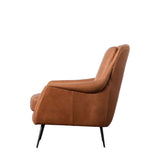 Ghedi Fino Armchair Brown Leather — SantoLusso®