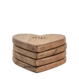 Ghedi Emotive Heart Coasters Natural Set of 4 — SantoLusso®