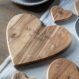 Ghedi Emotive Heart Chopping Board Natural Large — SantoLusso®