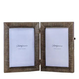 Ghedi Duxbury Double Photo Frame 5x7 Brown — SantoLusso®